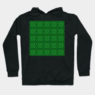 Green Clover Kaleidoscope pattern 10 Hoodie